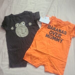 Carter's Orange Baby Romper